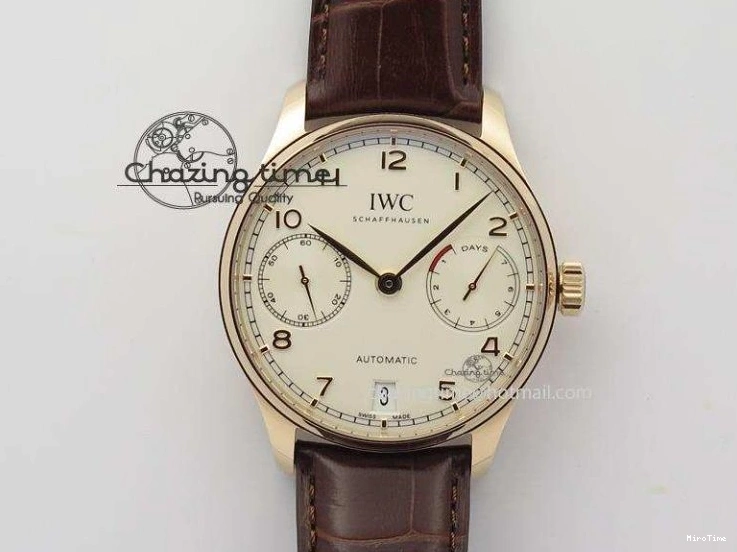 MIROTIME 0701 Portuguese Fa Jones IW544203 SS GSF 1:1 Best Edition White Dial On Leather Strap Trendsetting 7235